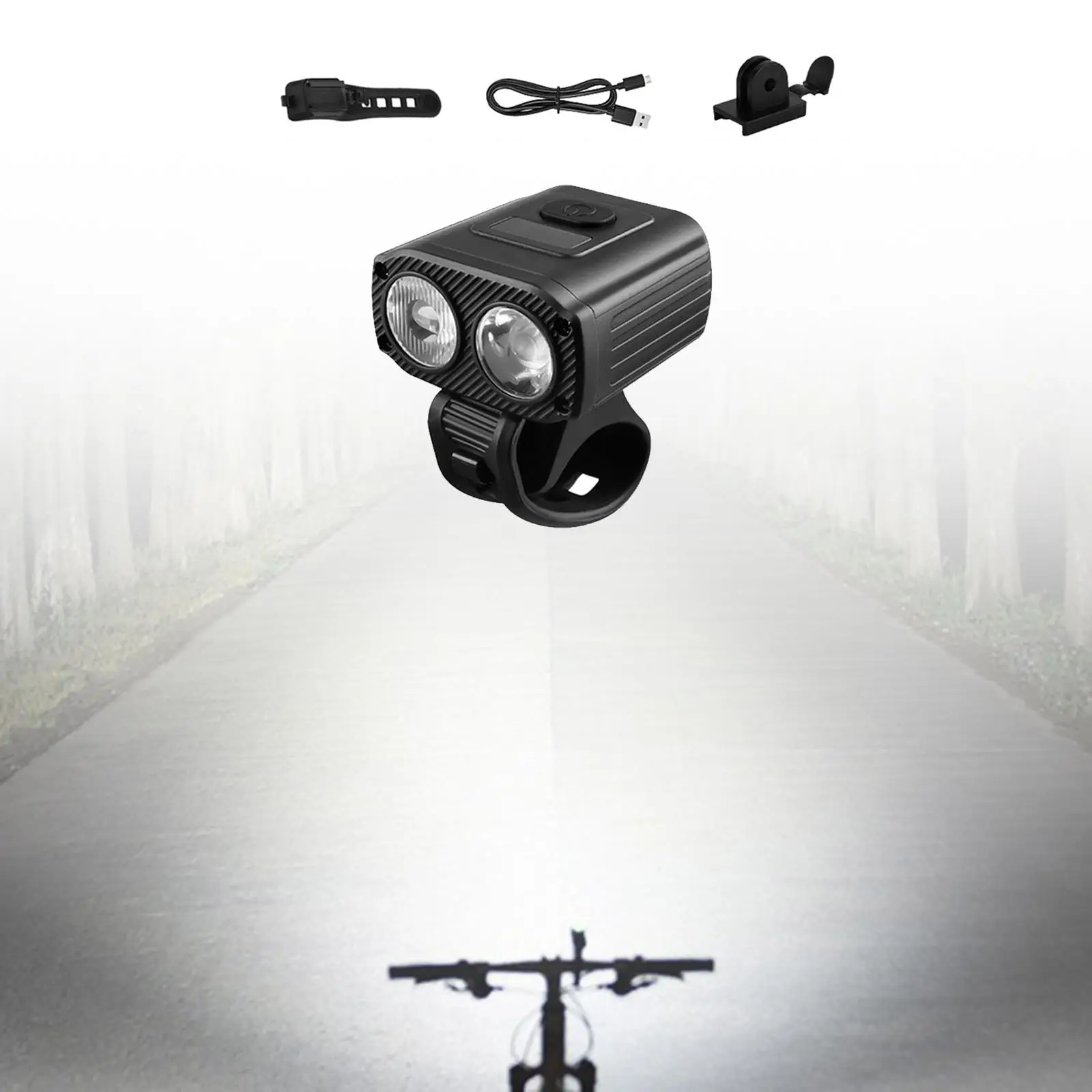 Bike Light 1200 mAh Universal Rechargeable Waterproof 5 Lighting Mode Men Women Cycling Headlamp Bike Headlight Riding Road Bike