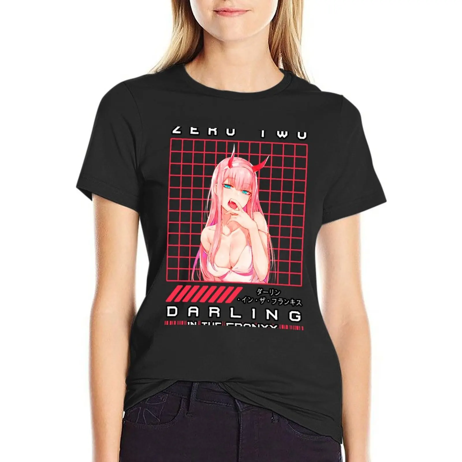 DARLING IN THE FRANXX - ZERO TWO T-Shirt blanks vintage clothes rock and roll t shirts for Women