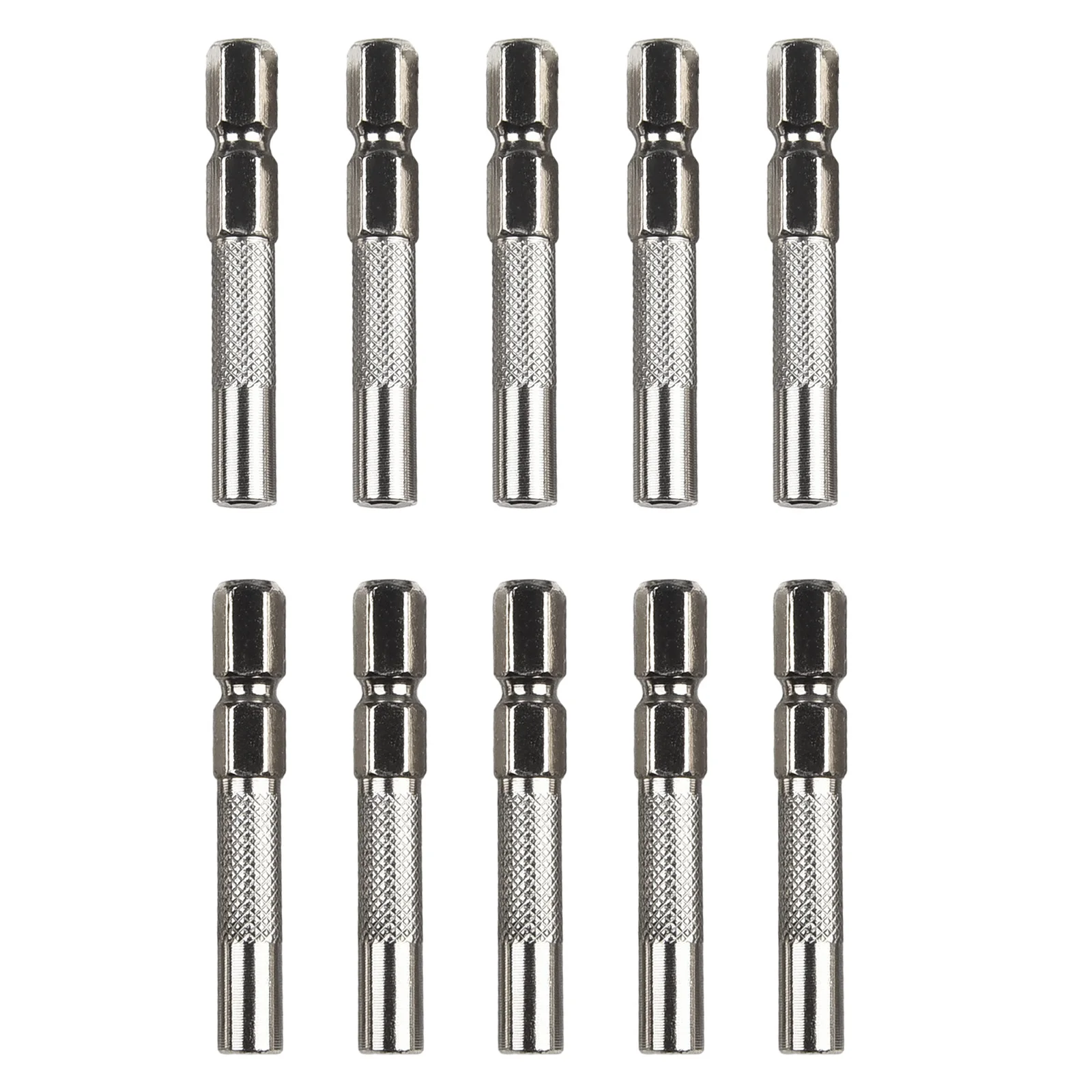 Adapter Insert Bit Electric Hex Parts Replacement Screwdriver Shank Silver 6.35mm Handle System Tool 10PCS 4mm