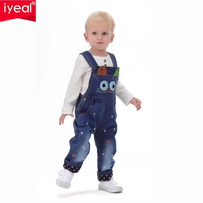 

Джинсы для малышей IYEAL, детская одежда, одежда для малышей, одежда для малышей для мальчиков, новые джинсовые комбинезоны из мягкого хлопка с камнями для девочек, комбинезон