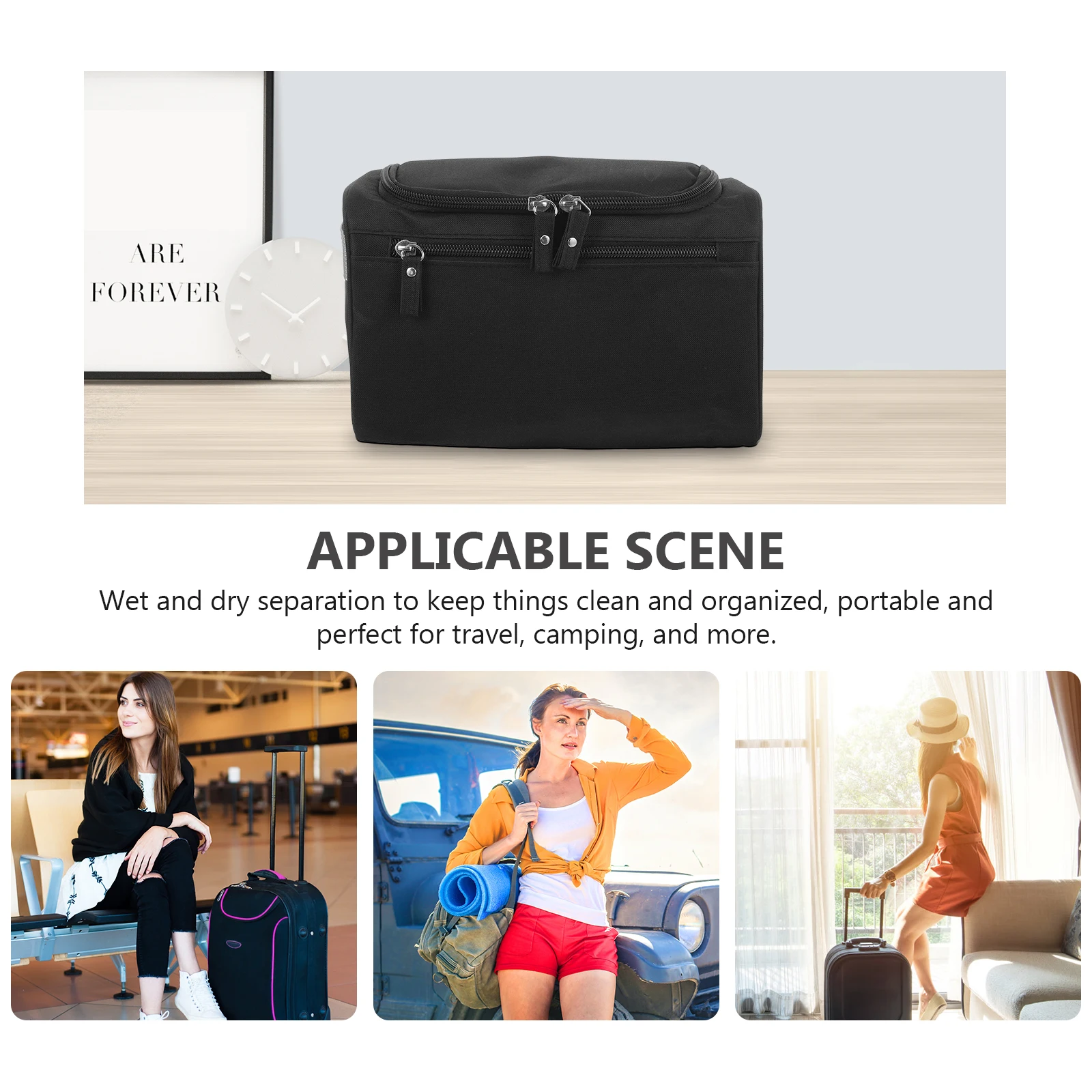 

Portable Bag Men Black Storage ganizer Oxford Cloth Shaving Kit Makeup Bag For Travel Bags Travel Luggage