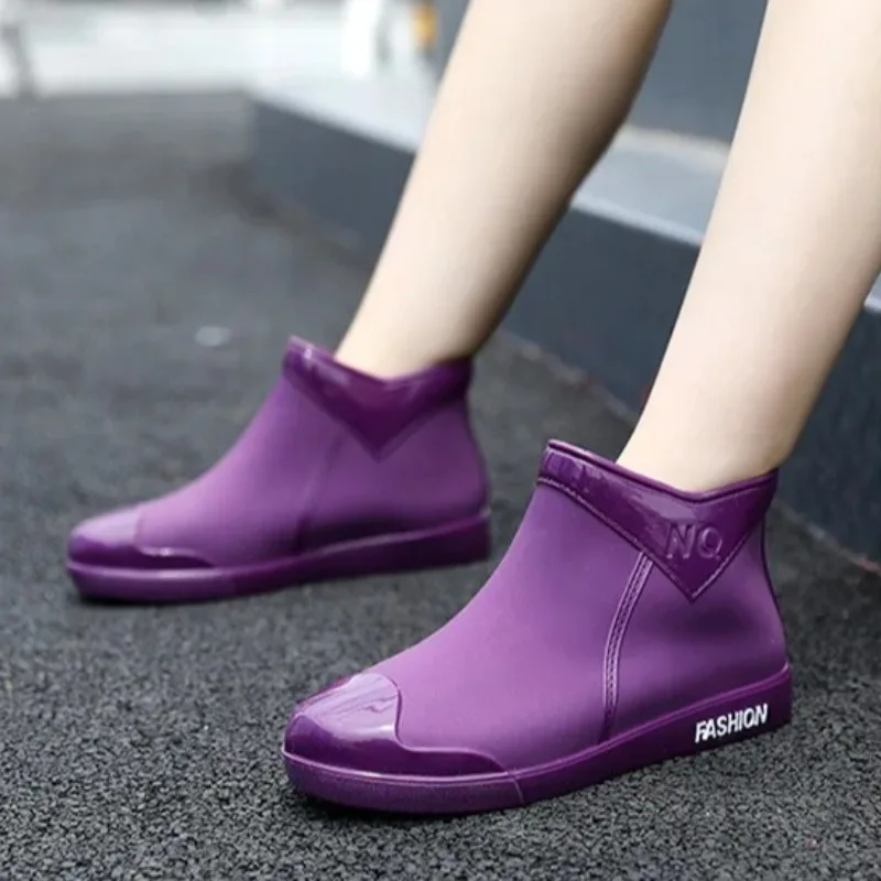

Women's Rain Shoes Fashion Non Slip Rain Boots Women's Functional Footwear Tube Rain Boots for Women Waterproof Work Water Shoes