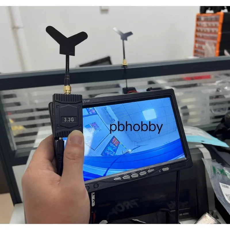 Trasmissione video analogica FPV VTX/VRX 3W da 3,3 GHz Design da 3 pollici Segnale ad alta stabilità compatibile con sistemi per droni FPV