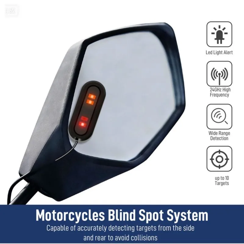 Super promotion : Kit de sécurité radar BSD 60 GHz pour moto, système d'alerte anti-angle mort et de changement de voie, étanche