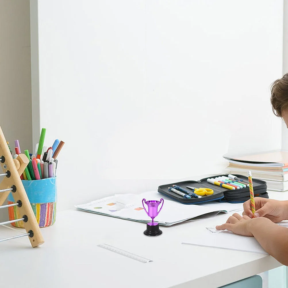 

4Pcs Plastic Mini Trophies Small Cup Durable Celebration Awards for Sports Games Party Decoration Prize Awards