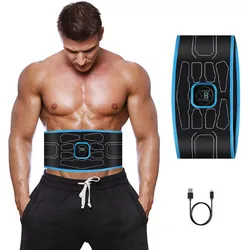 EMS stimolatore muscolare massaggio Abs Trainer cintura tonificante addominale addome vita USB ricaricabile esercizio del corpo attrezzature per il Fitness