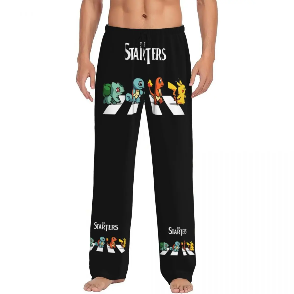 

Custom Printed Bikachus Pajama Pants Men's Series Video Games Sleep Sleepwear Bottoms with Pockets