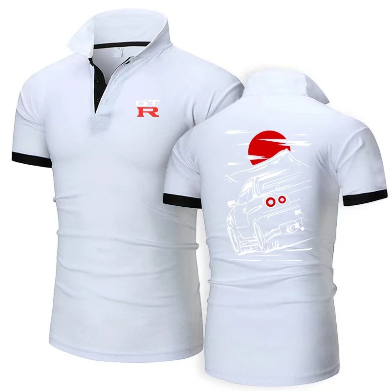 Men GTR JDM Car Polo Shirt Nissans Customized With Own Logo Polos Shirt Men Pure Nissanes Vintage Wholesale F1 Polo Shirt 103