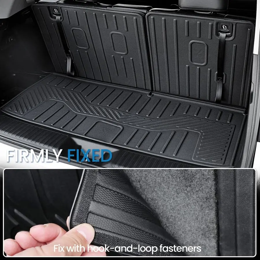 الحصير لهوندا بايلوت 2025 2024 2023 حصيرة صندوق السيارة مع حصيرة مسند الظهر ، جميع الأحوال الجوية TPE بطانة البضائع لهوندا الطيار اكسسوارات الباب Si #5