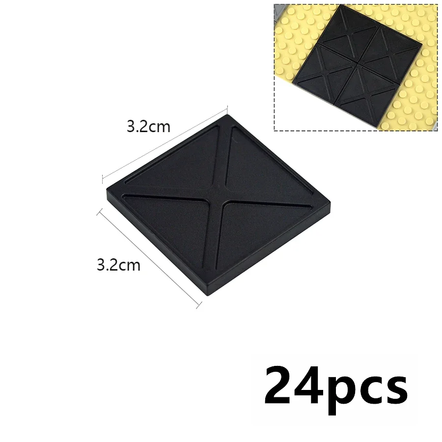 DIY Keramik fliesen Bausteine Moc glatte Figuren Ziegel 4x4 6x6 8x8 8x16 7x7 kompatibel pädagogische kreative Spielzeuge