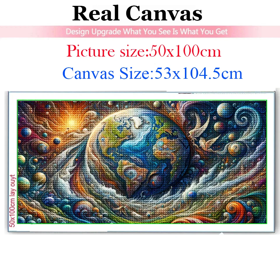 Fantasy Landscape Mother Earth Clouds Art DIY 5D Diamond Painting Cross Stitch Full Mosaic Diamond Embroidery Sale Large Size