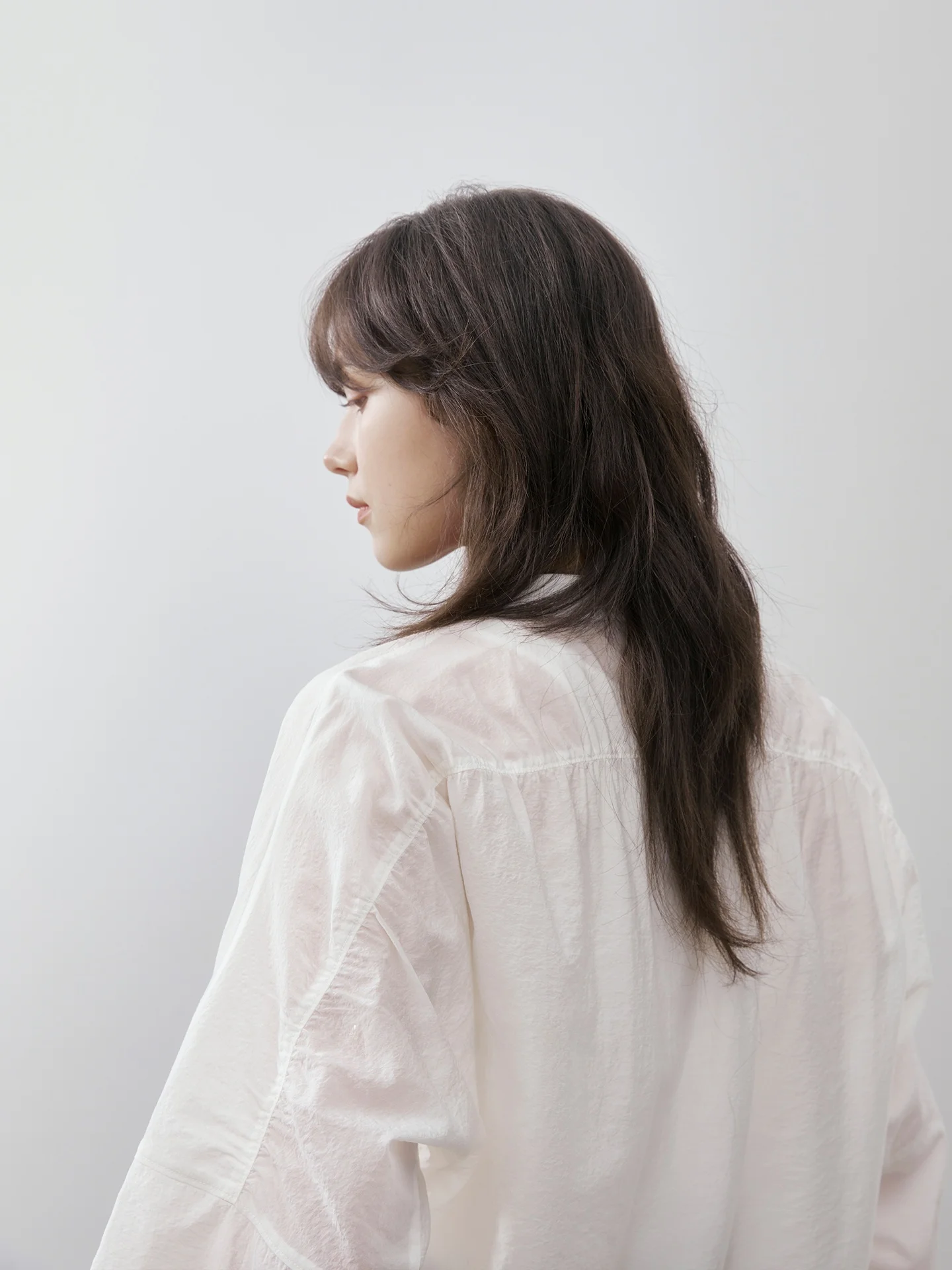 

Nomumad, шелковая и шерстяная смесовая ткань, свободный крой, длинный рукав, круглый вырез, белая рубашка, тонкая верхняя одежда с защитой от солнца, женская летняя модная одежда