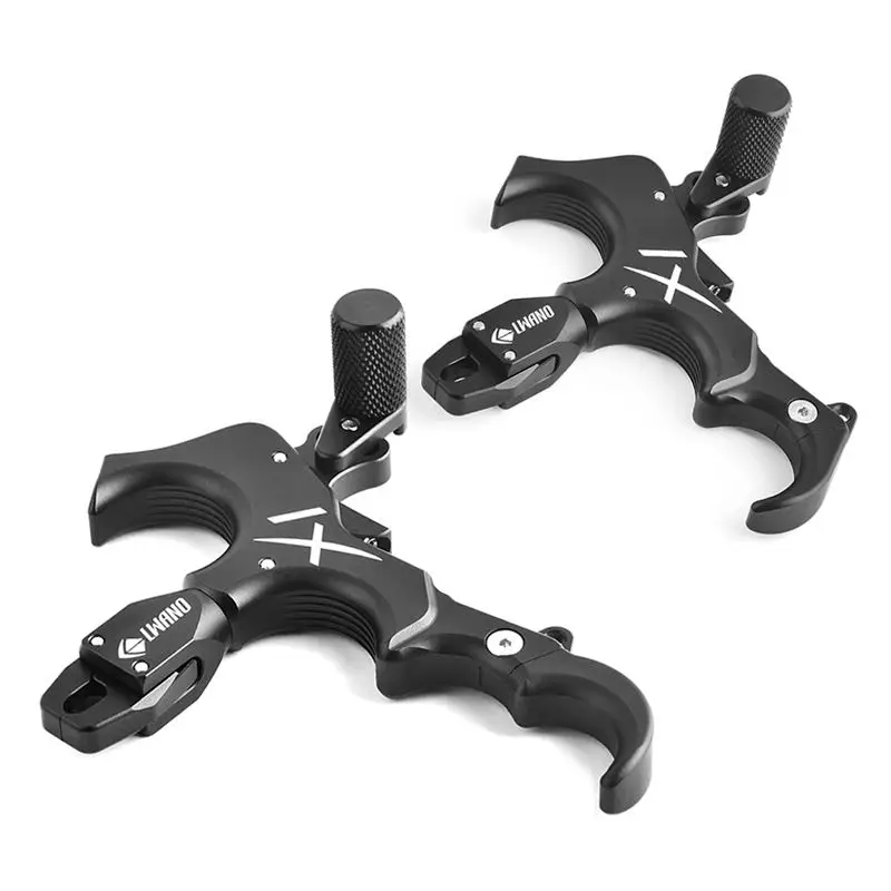 

Outdoor hunting Archery CNC aluminum alloy 3 finger/4 finger trigger release aid for compound bow practice shooting