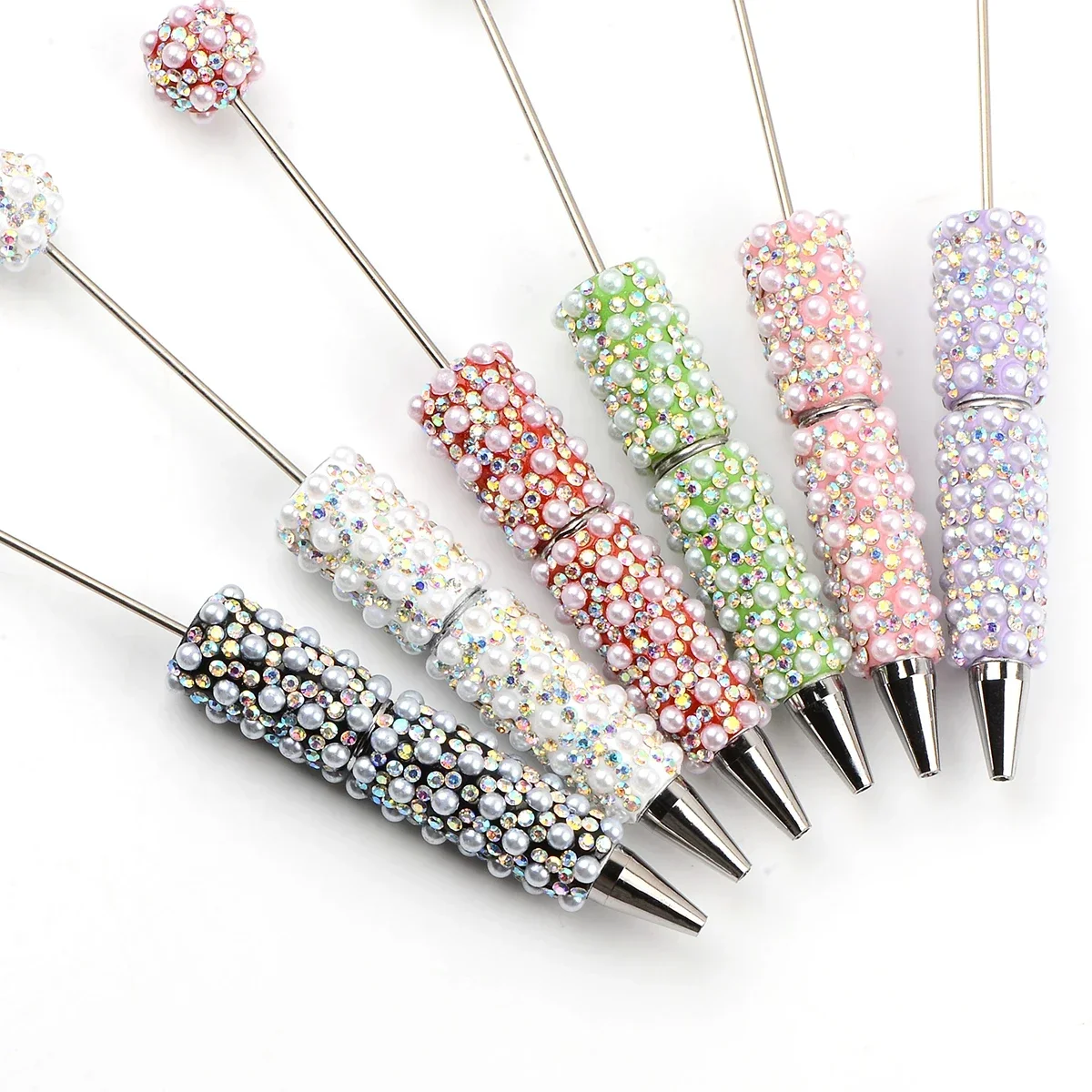 2pcs 6-color Romantic ABS imitation pearl hand-paint bead pen for DIY charm Gift making supplies Jewelry for Relative and friend