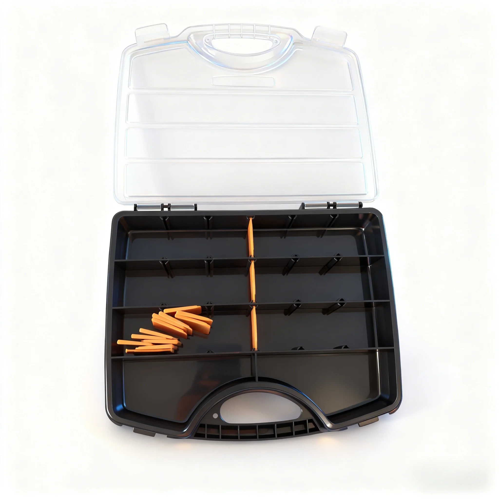 5-20 Fächer Schraubenbox-Organizer, transparente Kunststoff-Aufbewahrungsbox mit verstellbaren Fächern für Schmuck, Knöpfe, Hardware und Werkzeug – Detail 13