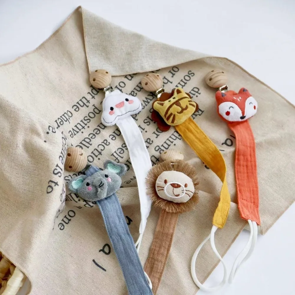 الكرتون الطفل القماش هوة سلسلة الحيوانات دمية عضاضة اللعب الأشرطة مهديء حامل عربة معلقة حبل مقاطع الخشب