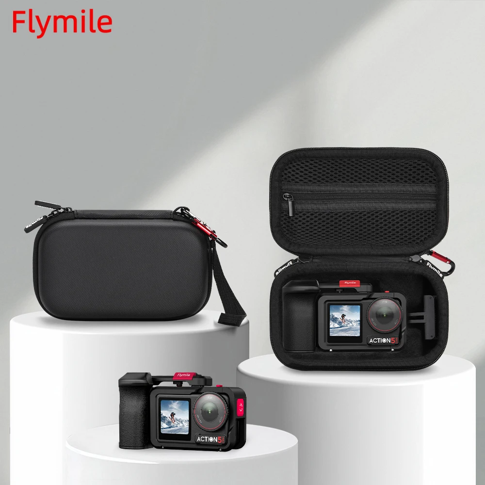

Flymile Handle Grip Storage Bag for DJI Action 5 Pro/4/3 Anti-scratch Carrying Case Portable Travel Box Camera Accessories