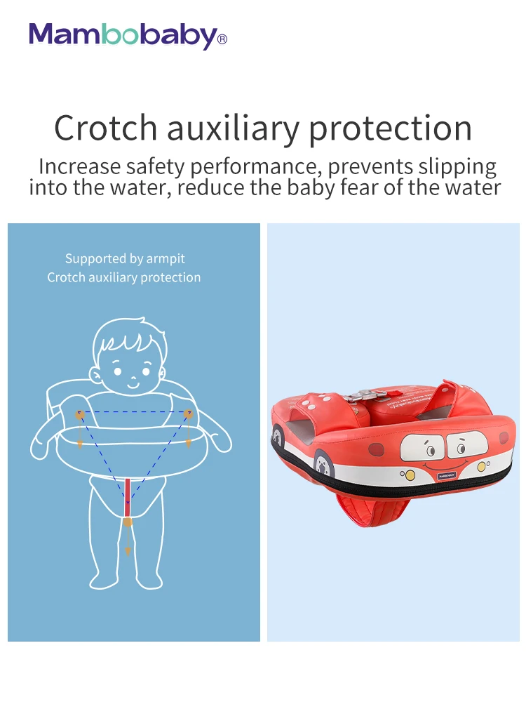 Boya no inflable para niños, flotador de natación para bebés, accesorios para piscina y playa, entrenador de natación flotante para bebés Mambobaby