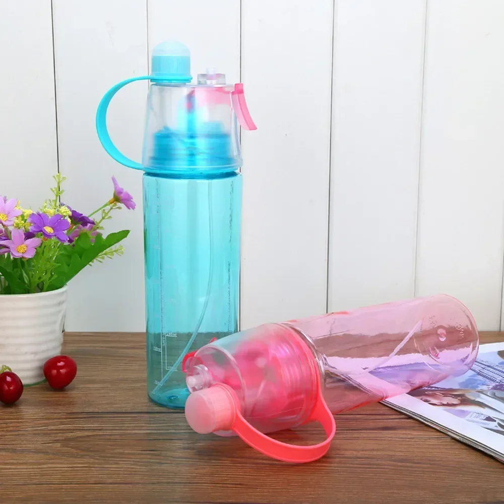 Newest Sports Spray Cup Plastic Cool Summer Sport Bottle Portable Climbing Outdoor Bike Shaker Water Bottles