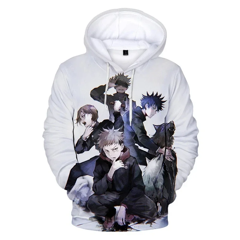 Sudaderas con capucha de Jujutsu Kaisen para hombre y mujer, ropa de calle con estampado 3D de Anime, abrigo de talla grande, moda más nueva, otoño e invierno, 2023