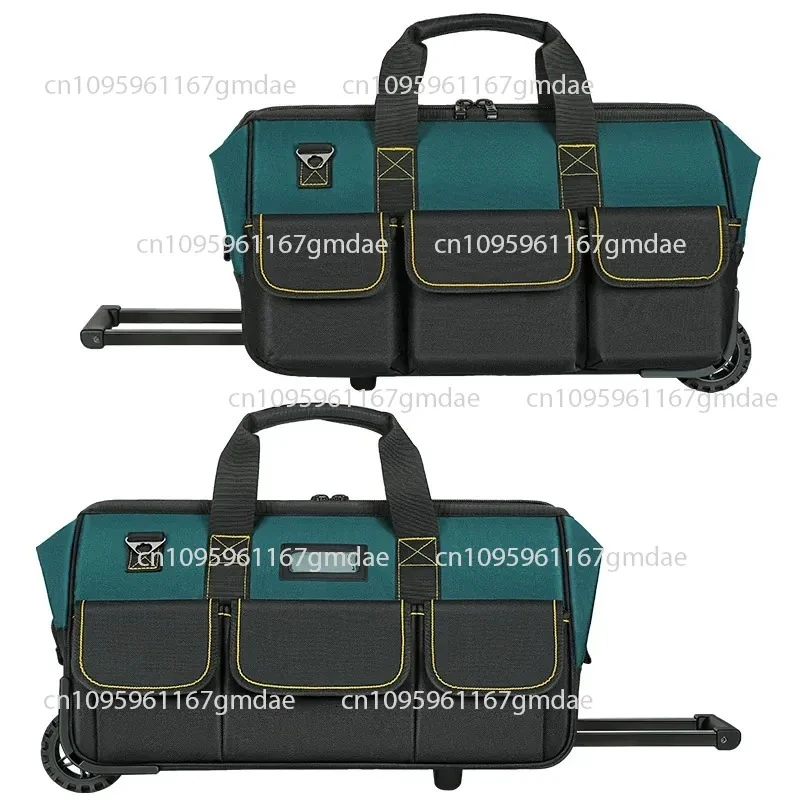 Tie rod type tool kit with wheel multifunctional roller type maintenance canvas large thickened wear-resistant electrician