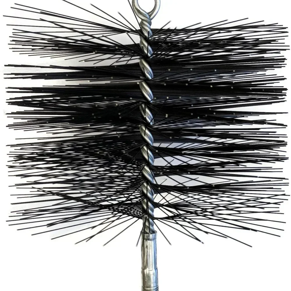 Chimney Cleaning Chimney Brush Flue Cleaner Pipe Decontamination Brush Set Long Reach Stainless Rod For Chimney Flues