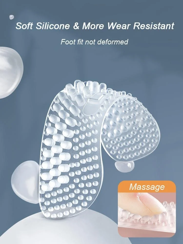 Silicone Anti Wear Foot Artifact Heel Sticker for Shoes Heel Anti Drop Shoe Sticker for High Heels Large To Small Half Size Pad