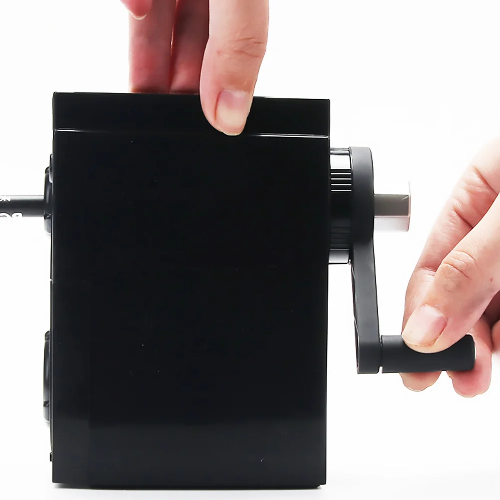 

Manual Pencil Sharpener Black Professional for Sketch Charcoal Artist Pencils Adjustable Tip Size Large Capacity Waste Container