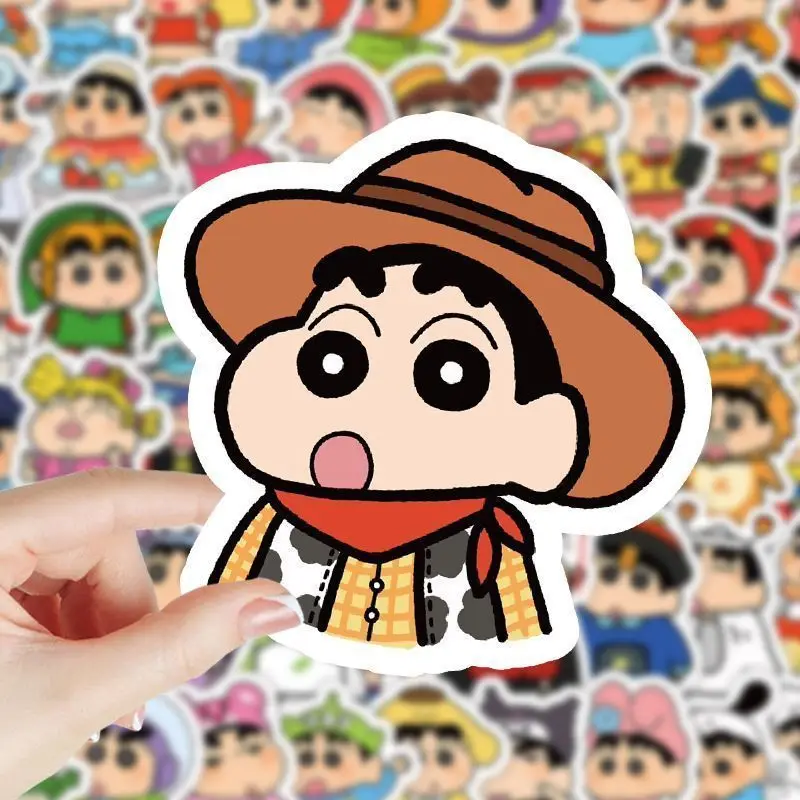 Crayon Shin-chan Cartoon Niedliche 100-teilige Aufkleber Kawaii Schüler DIY Emoticon Pack Dekorations-Aufkleber Karten Anime-Zubehör Großhandel – Detail 9