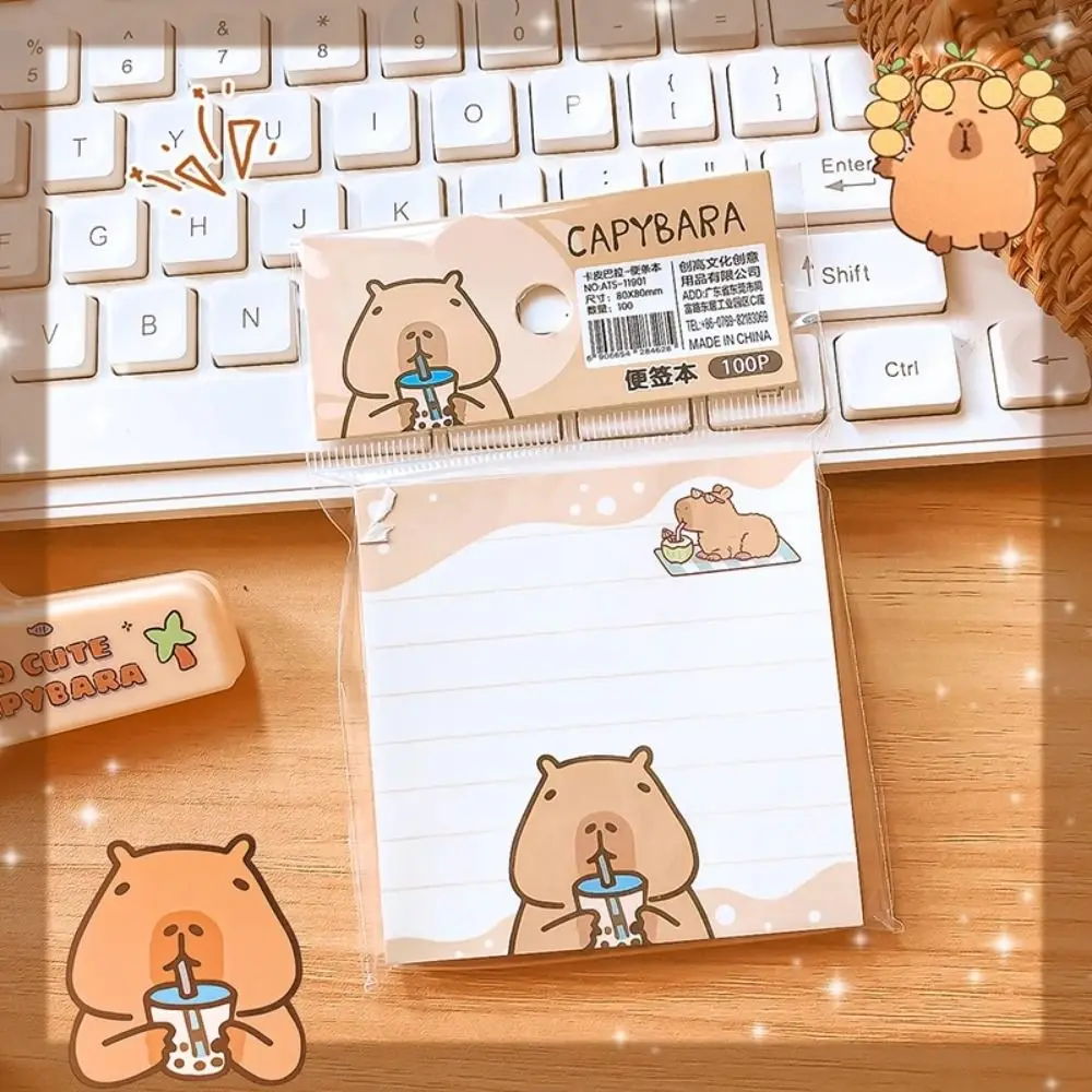 Stationery Office Accessories Capybara Mini Portable Notebook Notepad For Daily Notes Stationery Gift