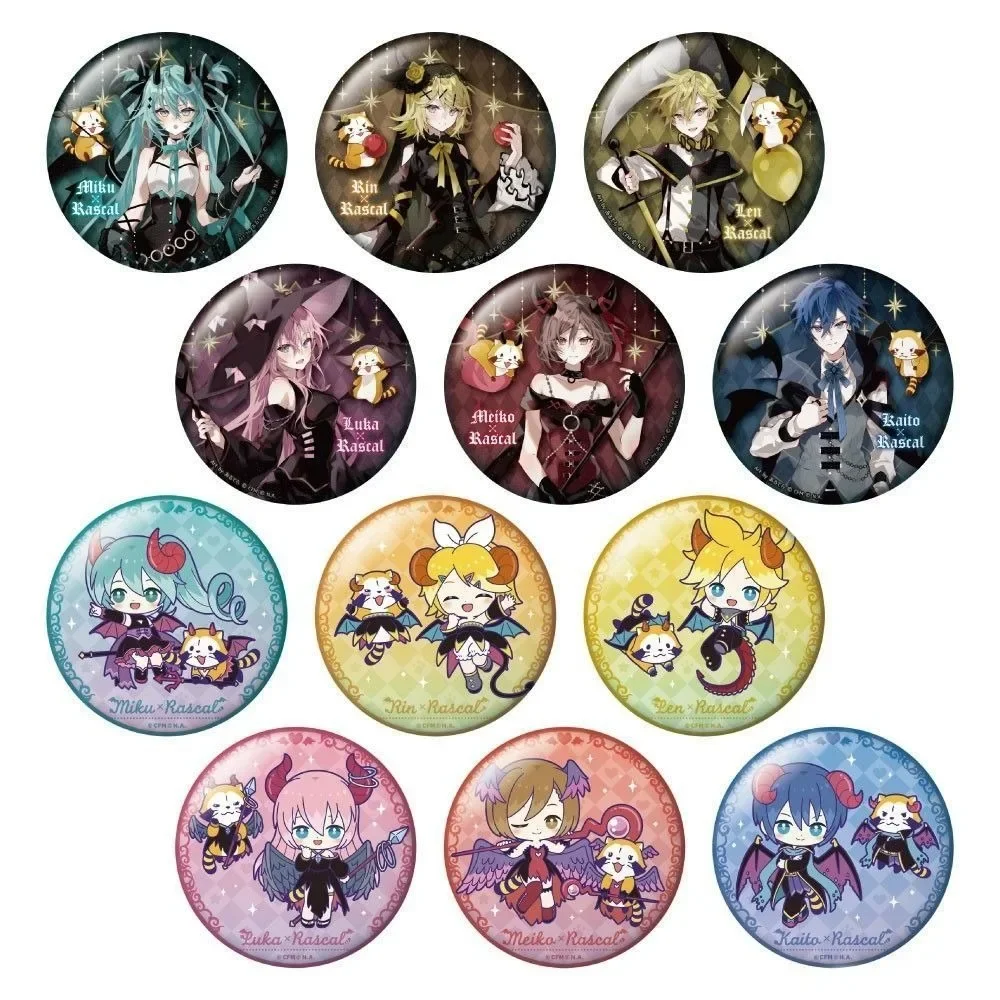 Hatsune miku família emblema kagamine rin hatsune miku anime periféricos uique personalidade série de halloween coleção broche presente