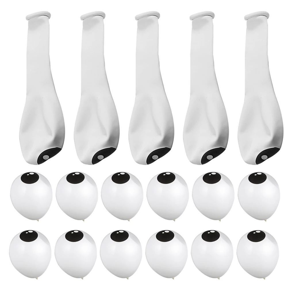 

200pcs Eyeball Balloons 5-Inch Halloween Eye Decor Scary Party Balloon Inflatable Eyeball Decorations Black White Latex Balloons