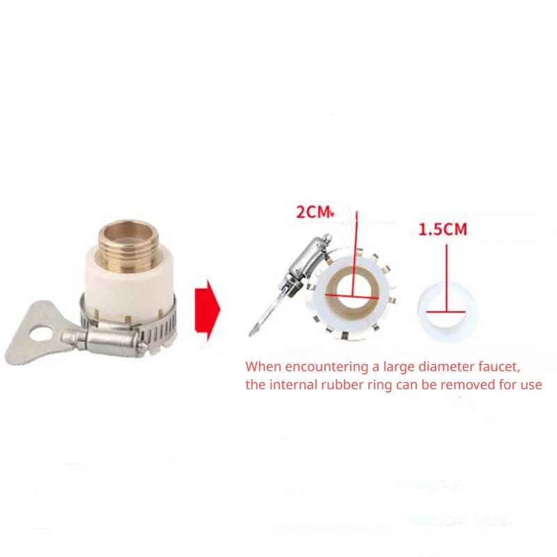 Copper 1/2'' Garden Water Faucet Standard Connector Non-slip Off Universal Faucet Interface Connector Garden Water Pipe Fittings