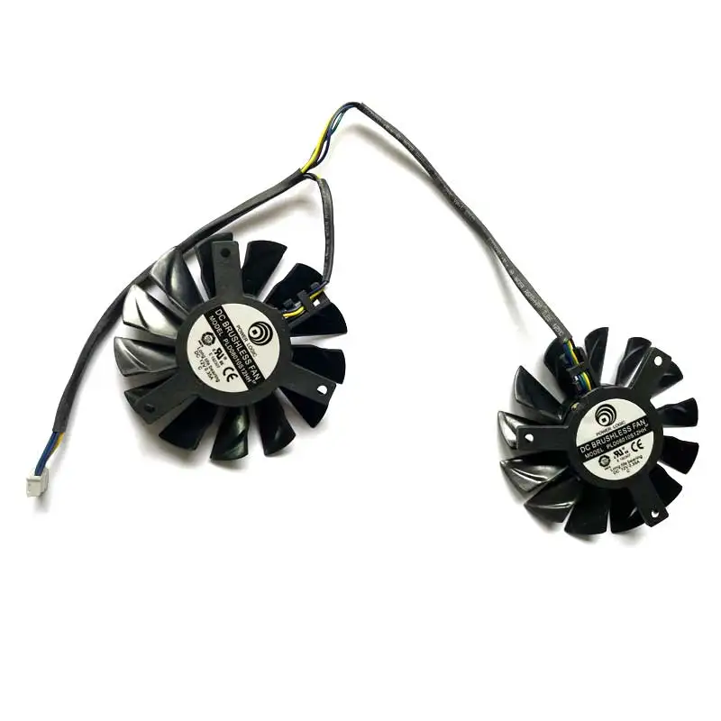 พัดลมระบายความร้อนใหม่ DIY 75 มม.4pin PLD08010B12HH สําหรับ MSI N660 660TI 650 650TI R6950 HD6950 กราฟิกติดตั้งขนาด 52 มม.
