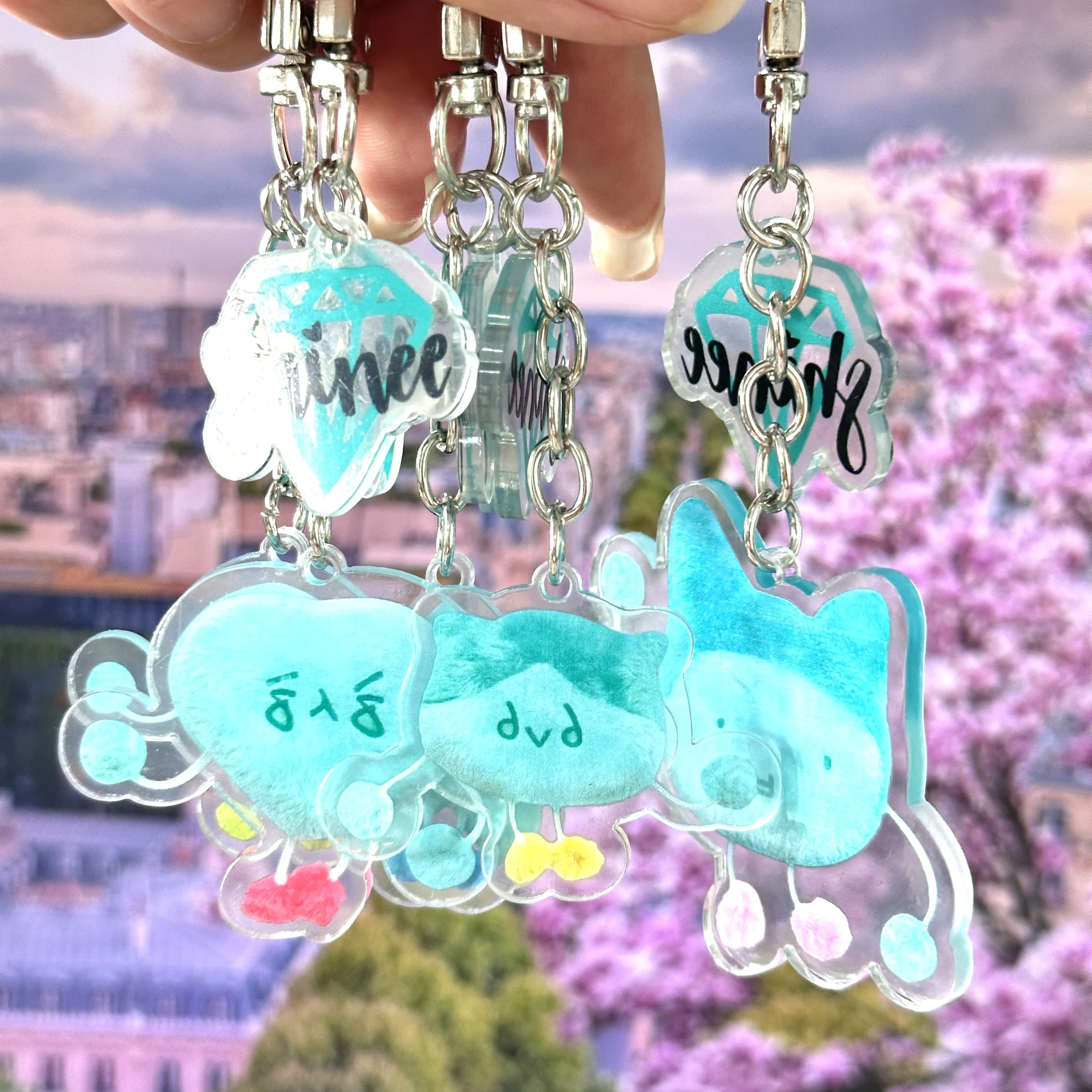 KPOP SHINee Acrylic Keychain Poet Artist Album Cartoon Bag Pendant