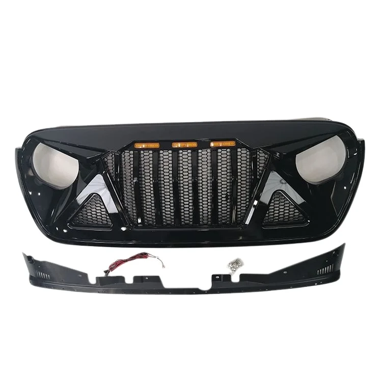 

New Offroad Accessories ABS Led Grill With Light Fit For Jeep Wrangler JL 2018 2019 2020 2021 Accessories