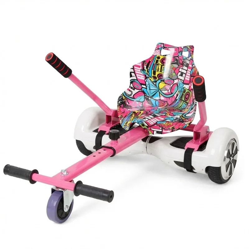 

Hoverboard Seat Attachment Go-Kart,Fits 6.5" 8"10" Hoverboards,Sturdy Adjustable Off-Road Frame,Hover Cart for Family Fun,not include Hoverboard,Pink