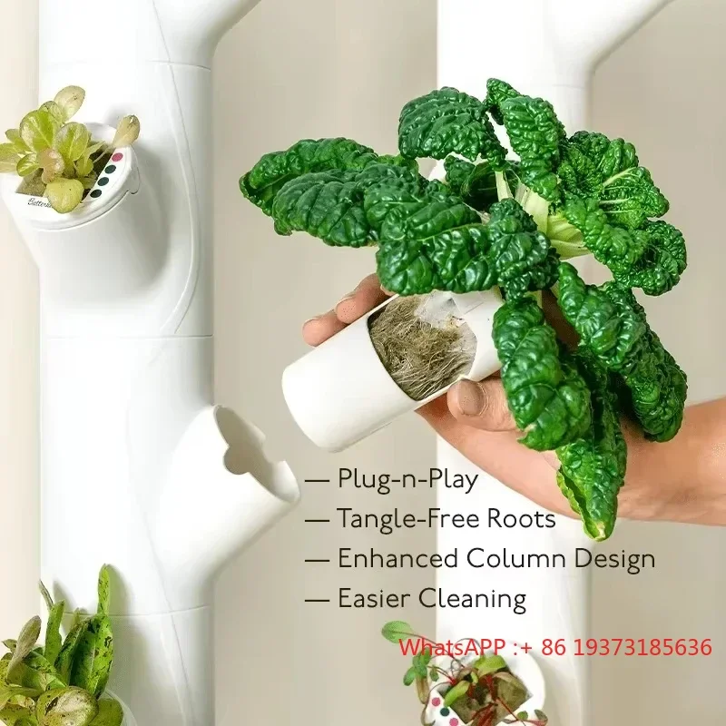 Organic Herb Vegetable Hydroponics Plant Growing System Led Grow Lights Indoor Vertical Hydroponical Garden Plant Kit