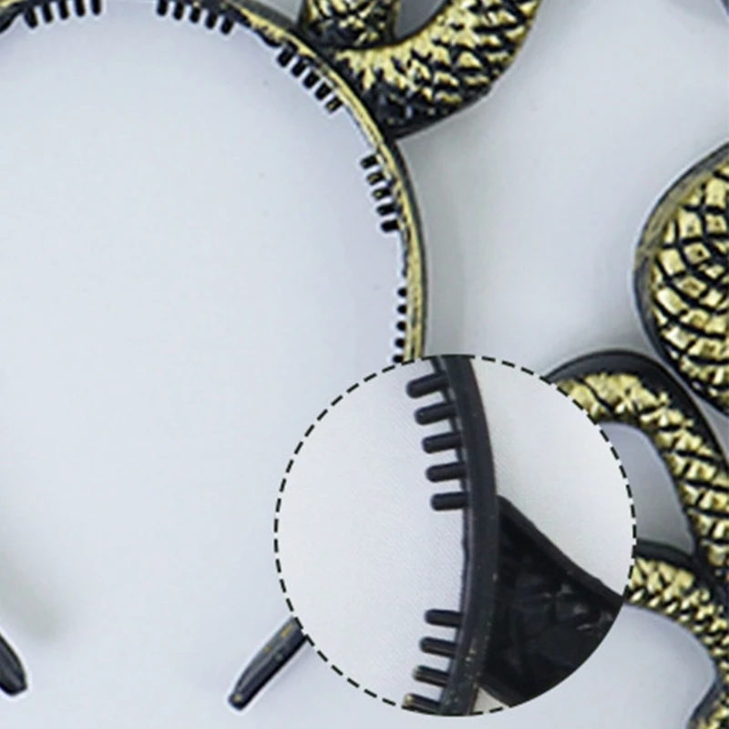 펑크 스네이크 머리띠 코스프레 의상 헤어 후프 성인 무대 공연 모자를 쓰고 있죠 6XDA