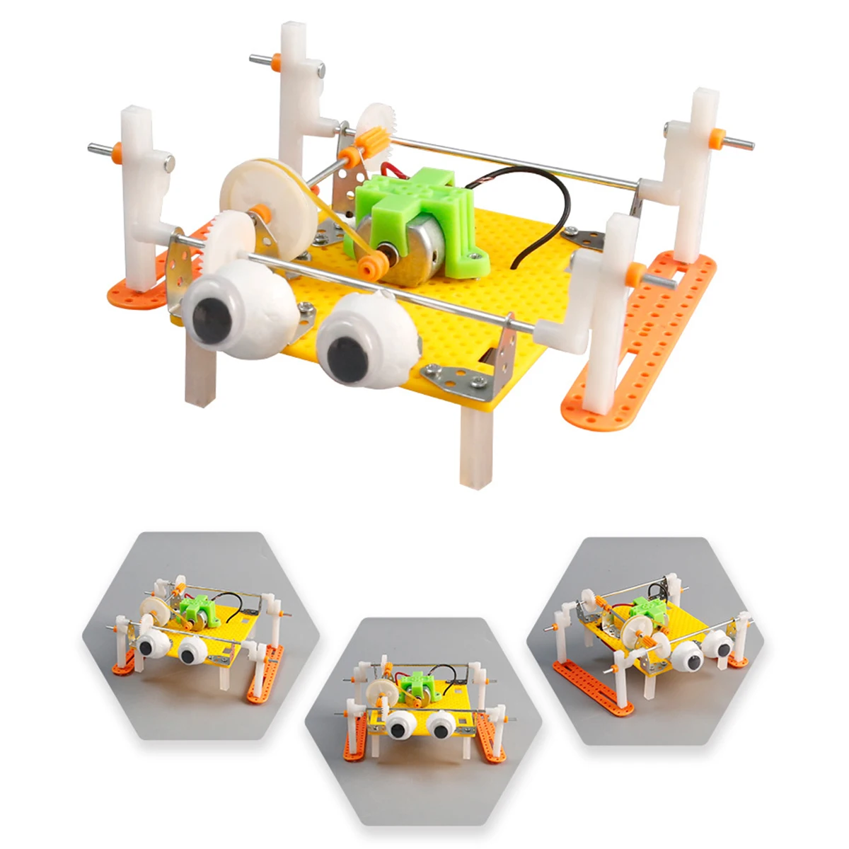 Zestaw Materiałów do Samodzielnego Montażu Robotów dla Dzieci: Nauka, Technologia, Mała Produkcja, Robot na Spacerze, Kreatywny Eksperyment Naukowy STEM, DIY