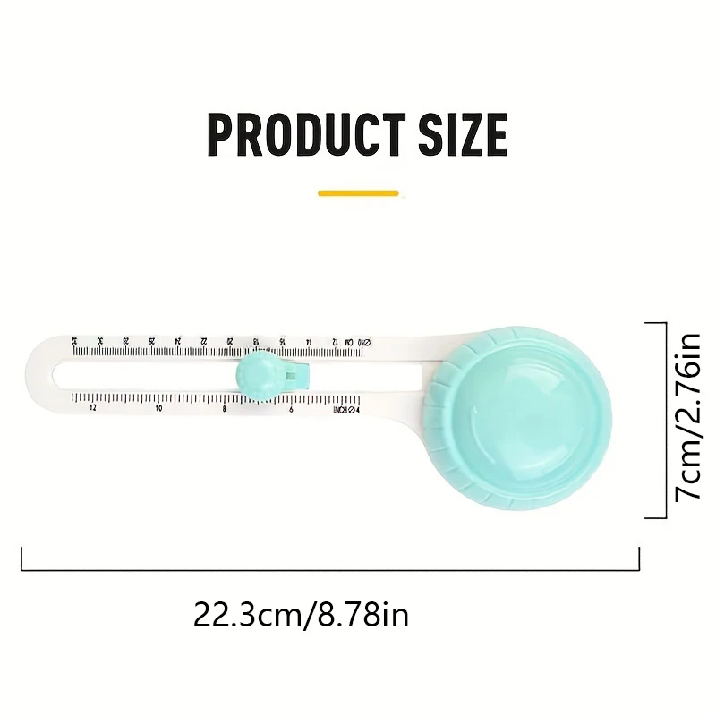 1 قطعة قاطع الورق الدائري بطاقات القصاصات شكل دائري القاطع DIY بها بنفسك سكين القطع المستديرة 360 قاطع دائرة دوارة