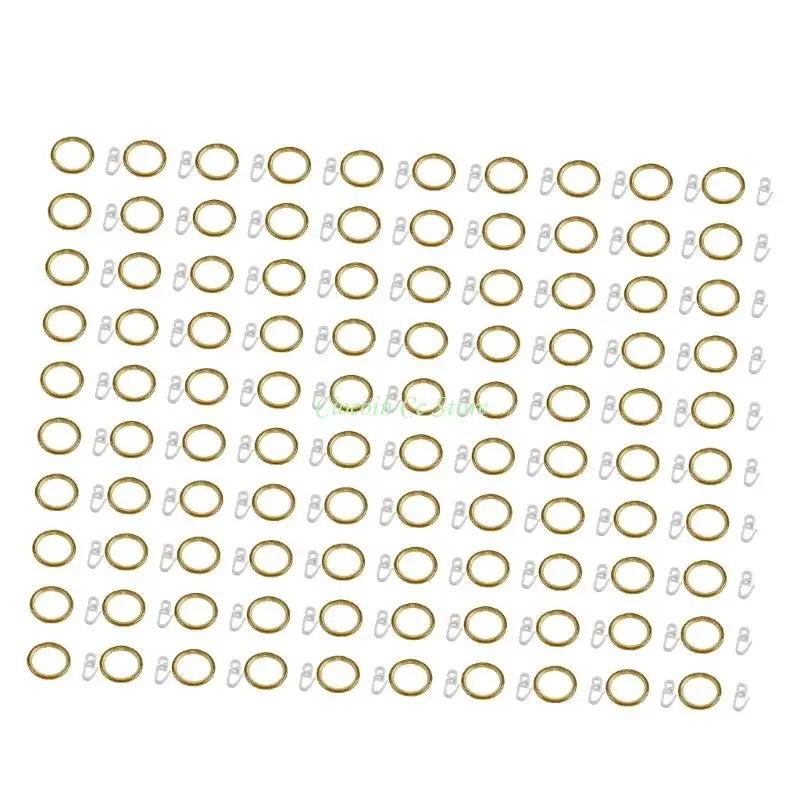 X90F Curtain Rings with Plastic Clips, Rubber Inset, Replacing Existing Rod Hardware