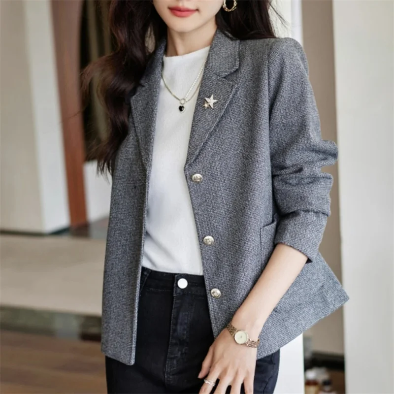 2026 New fashion Suit Coat  Women's Blazer Spring Autumn Jacket korean Women Receive High Praise Short Coat Top Casaco Feminino
