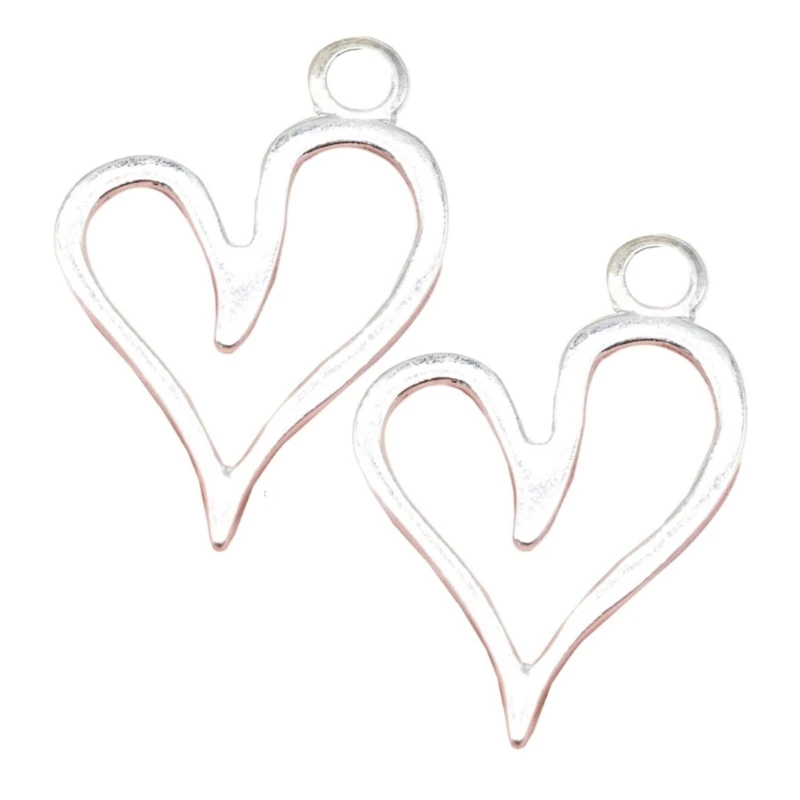 10 20 Pack Heart Pendant Jewelry Making Accessories Metal DIY Findings Necklace Bracelet Supplies for Making Jewelry