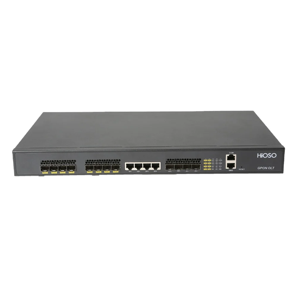 

Rack-mounted 8 Port OLT Equipment ONU 8PON GPON Optical Ports RJ45 2 Gigabit SFP 16K mac 1 MGMT CLI 4096 VLANs Loop Detection