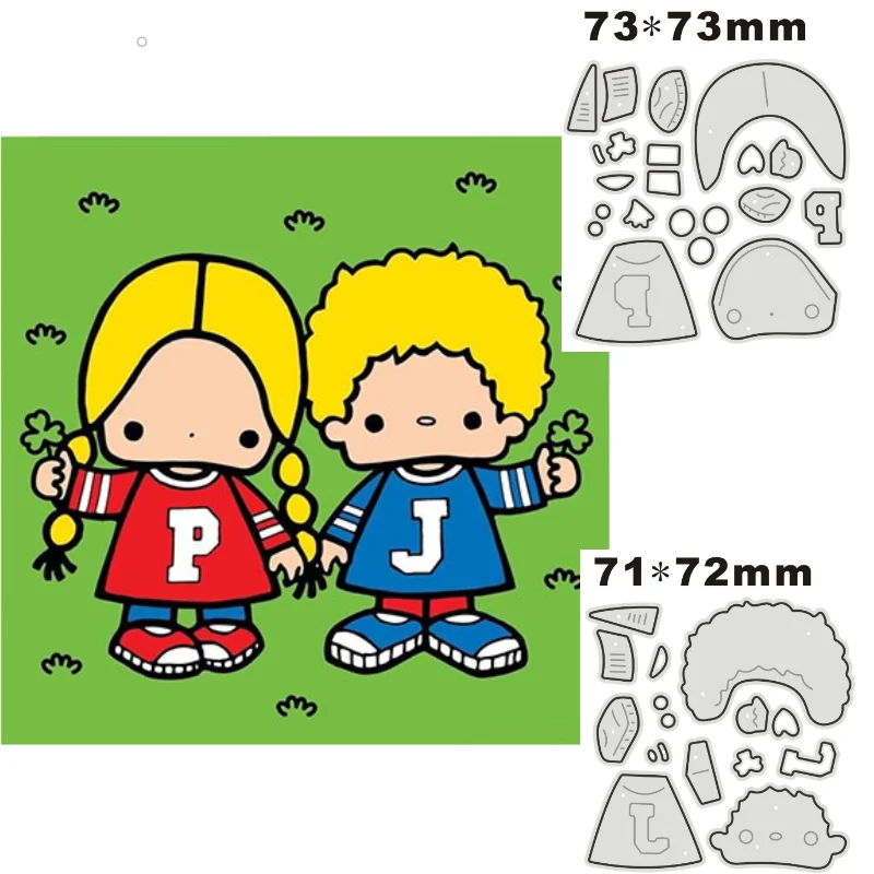 Metal Cutting Dies Stencils Boy Girl for DIY Scrapbooking  Album Stamp Paper Card Embossing 2022 New Die Cut