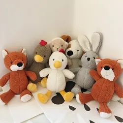 cute plush toy lovely cartoon animal sweet chick dog rabbit sheep fox soft stuffed doll birthday Christmas gift 1pc
