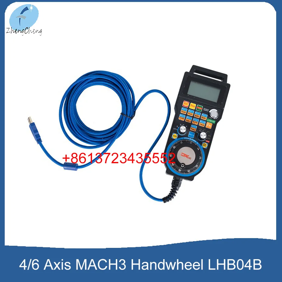 

XHC 4/6Axis Wired Handwheel LHB04B 5V Line driver output 100P/R Emergency stop MPG Handwheel