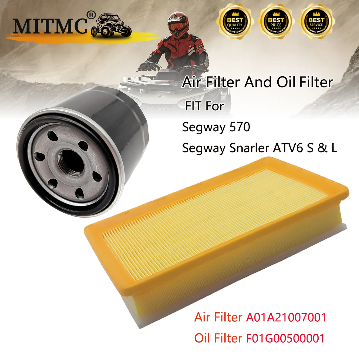 

Air Filter and Oil Filter For Segway 570 Snarler A2 A5 AT6 Stels Guepard ATV F01G00500001 A01A21007001 LU097228