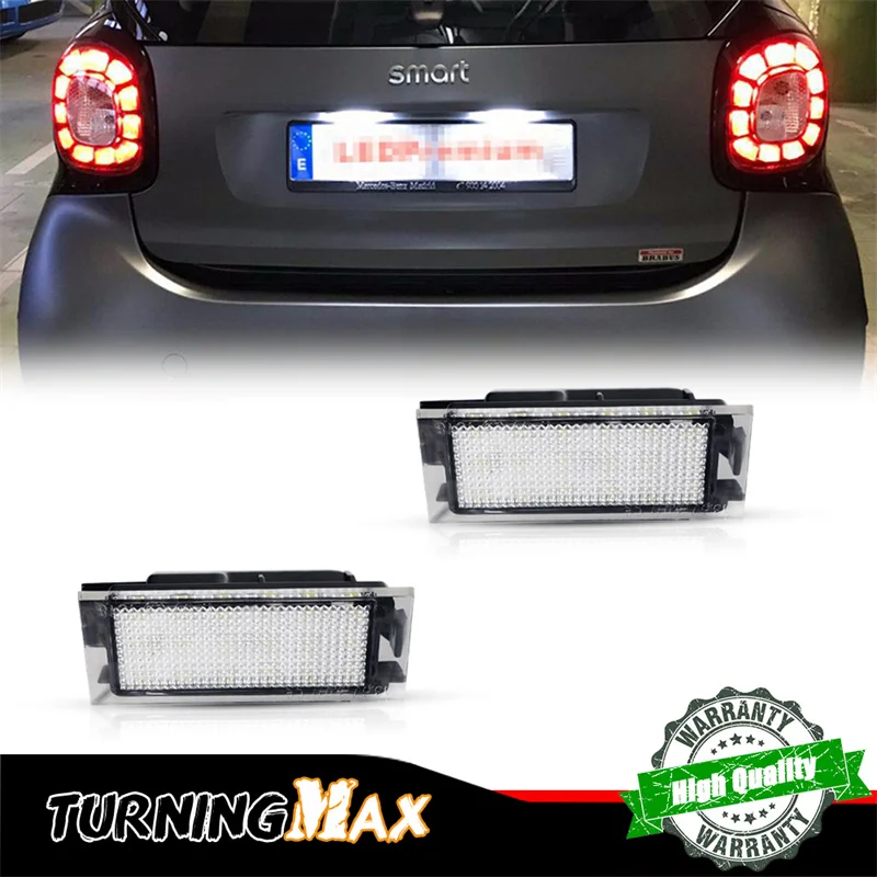 Car LED License Plate Lights For Renault Clio MK 3 4 Espace Duster Laguna Logan Master Megane MK 2 3 Trafic Twingo Twizy Wind